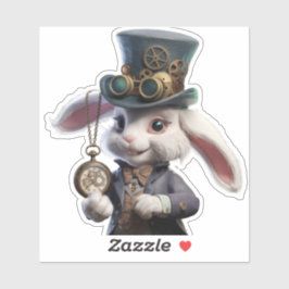 Pegatina Ilustracion Steampunk Rabbit