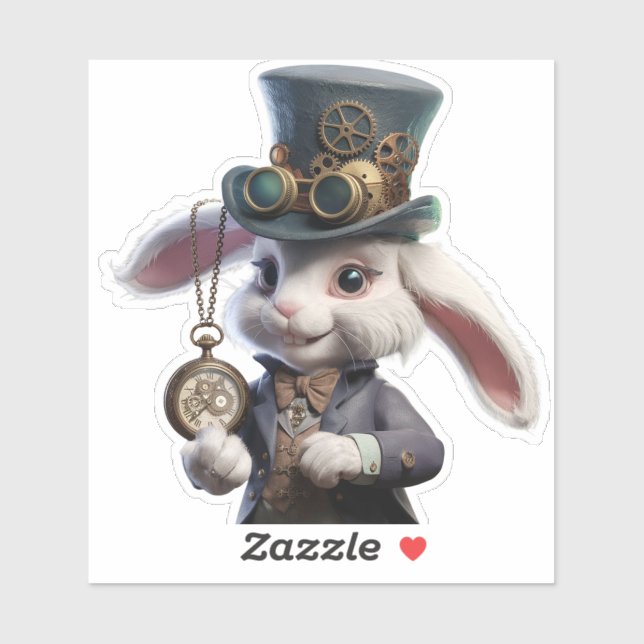 Pegatina Ilustracion Steampunk Rabbit (Hoja)