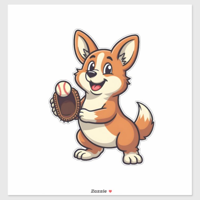 Pegatina Ilustración vectorial de dibujos animados de catch (Hoja)
