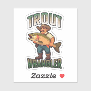 Pegatina Ilustración vectorial de dibujos animados de Trout