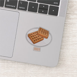 Pegatina Ilustracion Waffle personalizado