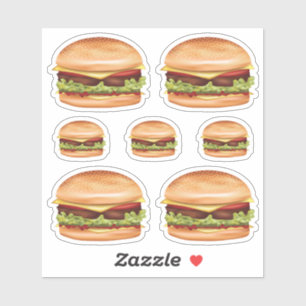 Pegatina Ilustraciones de Comida Rápida de Hamburguesa