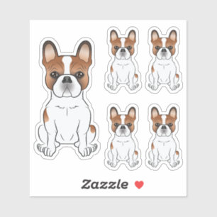 Pegatina Ilustraciones de dibujos animados de Bulldog Franc
