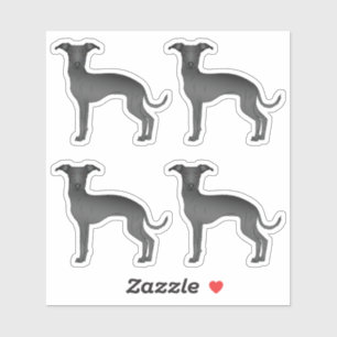 Pegatina Ilustraciones de dibujos animados de galgo italian