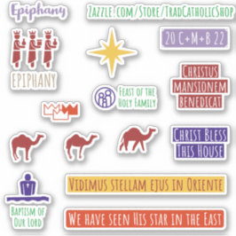 Pegatina Ilustraciones de Reyes Católicos Latinos