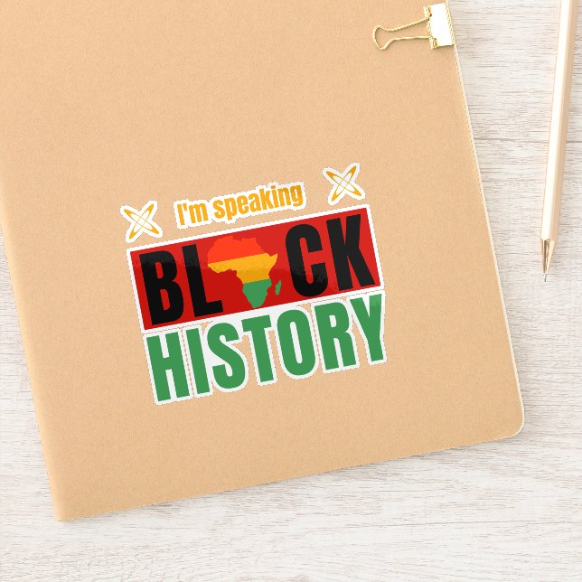 Pegatina I'm Speaking Black History Month Teacher  (Cuaderno)