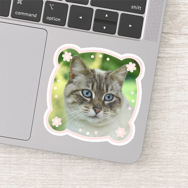 Pegatina Imagen personalizada con marco corto (Detalle)