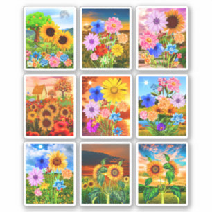 Pegatina Imágenes de Flores - Stickers Kawaii de Primavera