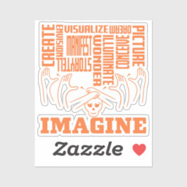 Pegatina Imagine - Diseño ASL