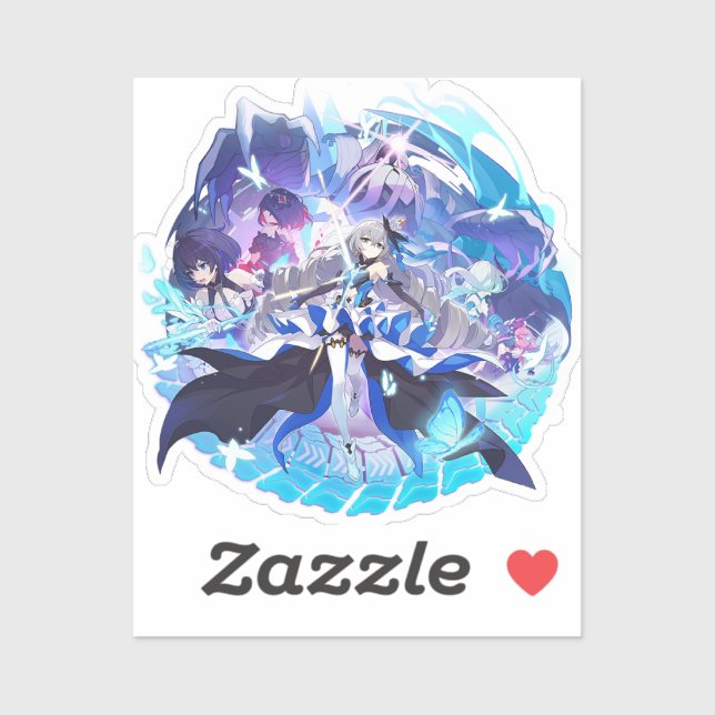 Pegatina Impacto de Honkai 3r Herrscher de la razón (Hoja)