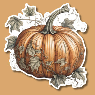 Pegatina Impermeable de calabaza de campo