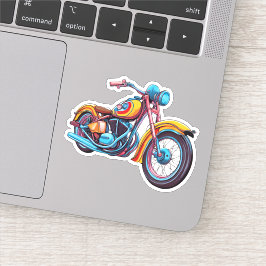 Pegatina Impermeable en motocicleta colorida
