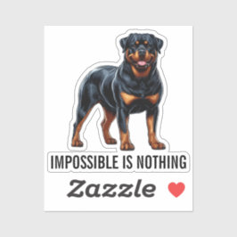 Pegatina Impossible Is Nothing, Rottweiler