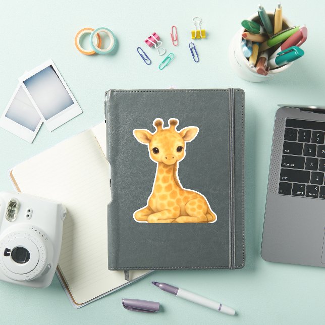 Pegatina Impresión de acuarela de la jirafa del bebé - Pare (Funda para iPad)