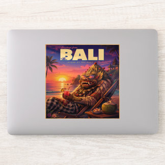 Pegatina Impresión de arte de viaje del paraíso retro de Ba
