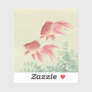 Pegatina Impresión de bloques de madera japoneses de peces