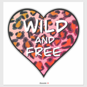 Pegatina Impresión divertida y elegante de leopardo rosa