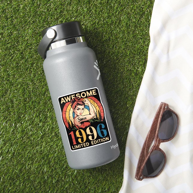 Pegatina Impresionante desde 1996 Retro Cumpleaños 30 de Mu (HydroFlask Insitu)