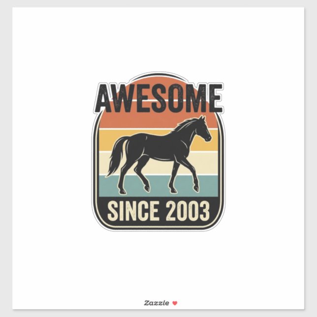 Pegatina Impresionante Desde 2003 Diseño De Cumpleaños De C (Hoja)