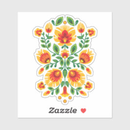 Pegatina 💛 🧡 ❤️ Impresionante folk Wycinanki