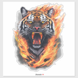 Pegatina Impresionante tigre