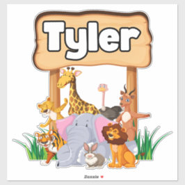 Pegatina Impresionante zoológico animal infantil