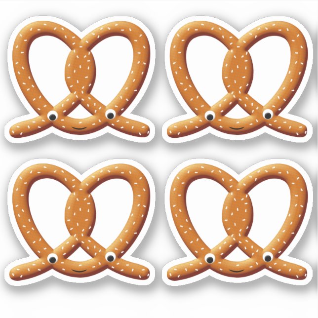 Pegatina Impresiones de dibujo de pretzel cutáneo (Anverso)