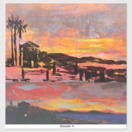 Pegatina Impresionista, misma vista, doheny dawn salvavidas