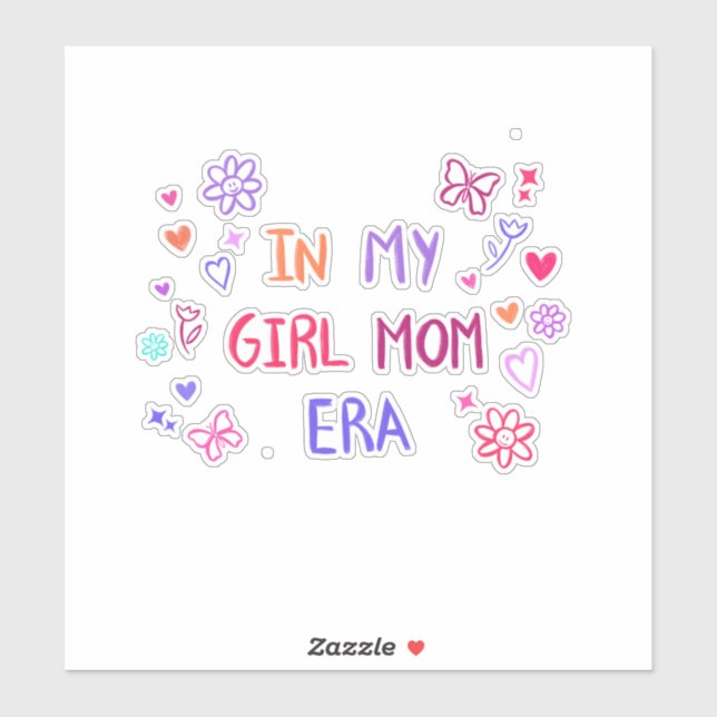 Pegatina  in my girl mom era CRAYON  (Hoja)