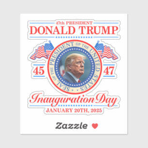 Pegatina Inauguración del 47° presidente Donald Trump 2025