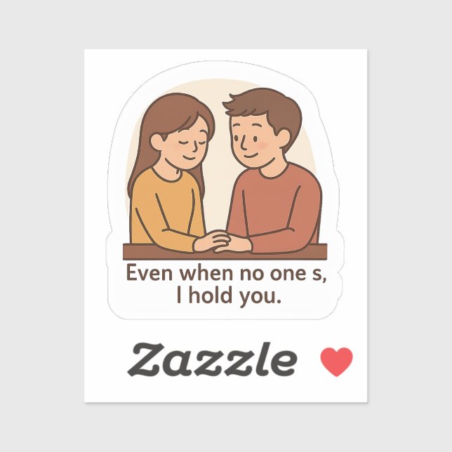 Pegatina Incluso Cuando Estoy Solo Te Sostengo (Hoja)