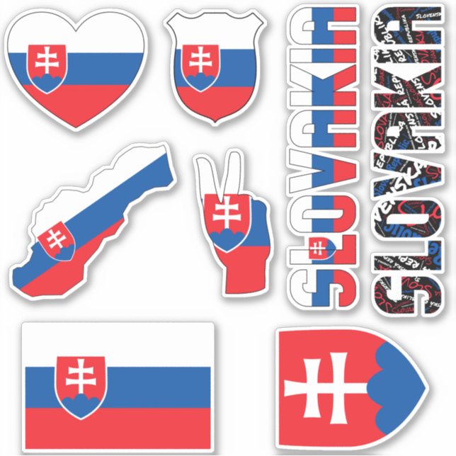 Pegatina Increíble Eslovaquia da forma a símbolos nacionale (Anverso)
