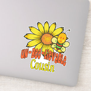 Pegatina Increíble primo girasoles y abejas