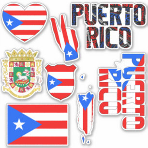 Pegatina Increíble Puerto Rico forma símbolos nacionales