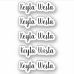 Pegatina Increíble y caprichoso guión de nombre personaliza<br><div class="desc">Increíble guión caprichoso pegatina de nombres personalizados</div>