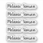 Pegatina Increíble y caprichoso guión de nombre personaliza<br><div class="desc">Increíble guión caprichoso pegatina de nombres personalizados</div>