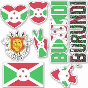 Pegatina Increíbles Formas de Burundi Símbolos Nacionales