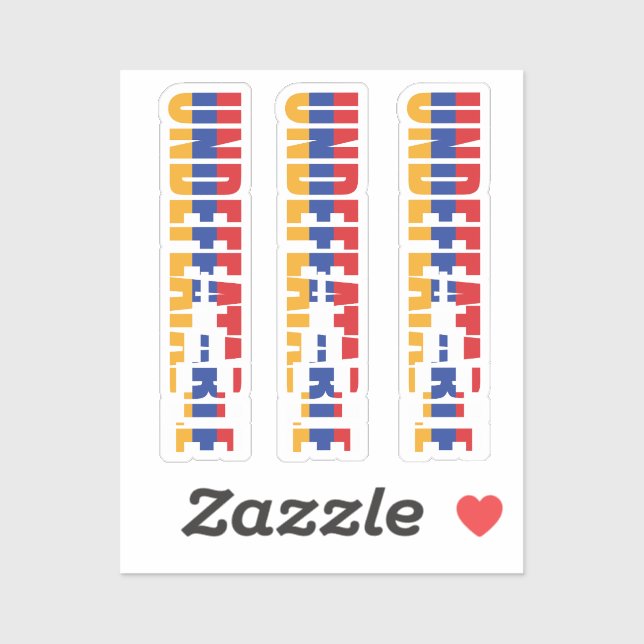 Pegatina INDEFEATABLE Artsakh Karabakh (Hoja)