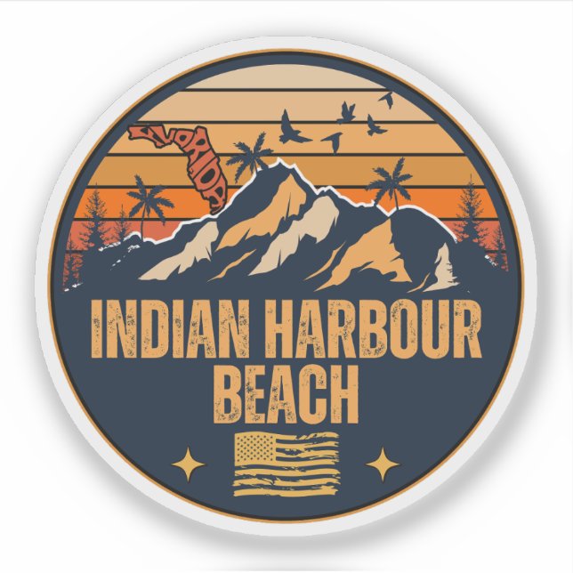 Pegatina Indian Harbour Beach, Florida  (Anverso)