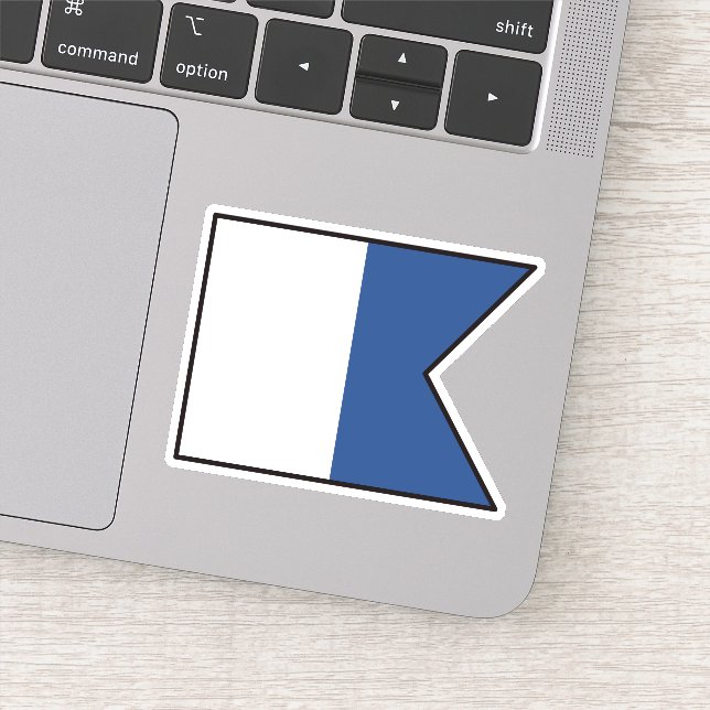 Pegatina Indicador de señal ALFA/ALPHA - buceador hacia aba (Detalle)