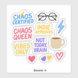 Pegatina Indie Chaos Sticker Pack -10 Die-Cut Vibe Stickers