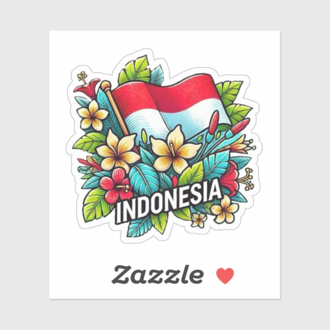 Pegatina Indonesia (Hoja)