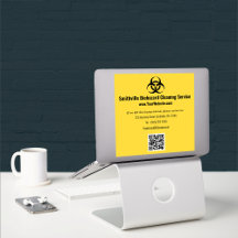 Industria del Bioriesgo - Negro sobre fondo amaril