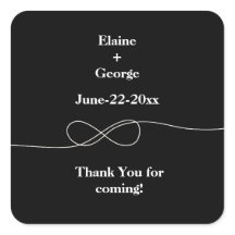 Pegatina Infinity blanco y negro