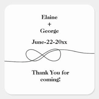 Pegatina Infinity blanco y negro