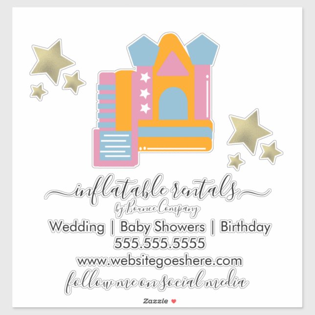 Pegatina Inflable Business Bass House Slide Car Decal (Hoja)