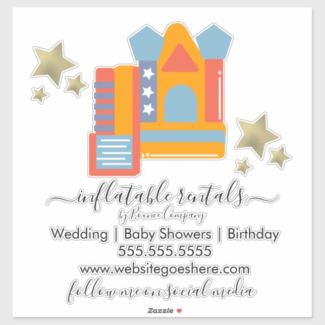 Pegatina Inflable Business Bonza House Slides Car Decal (Hoja)