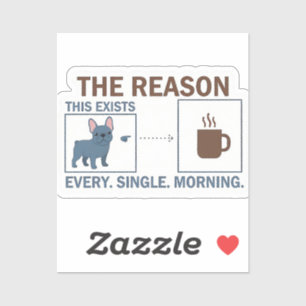 Pegatina Infografía divertida sobre el motivo del café para