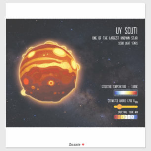 Pegatina Información científica del universo galaxias estre