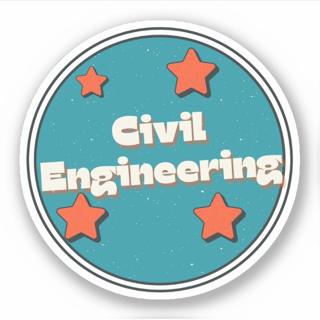 Pegatina Ingeniería civil (Anverso)